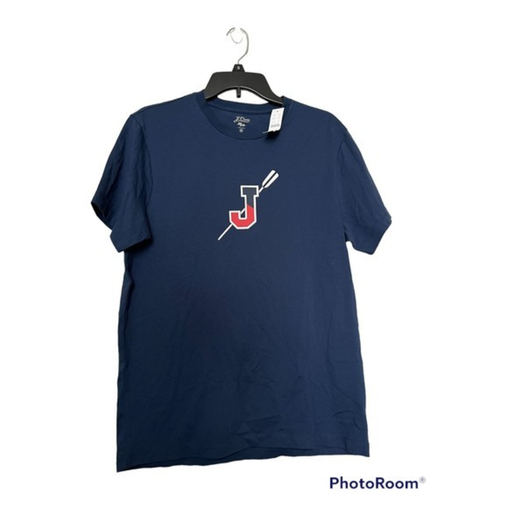 NWT J. Crew tee oars graphic navy blue size‎ M